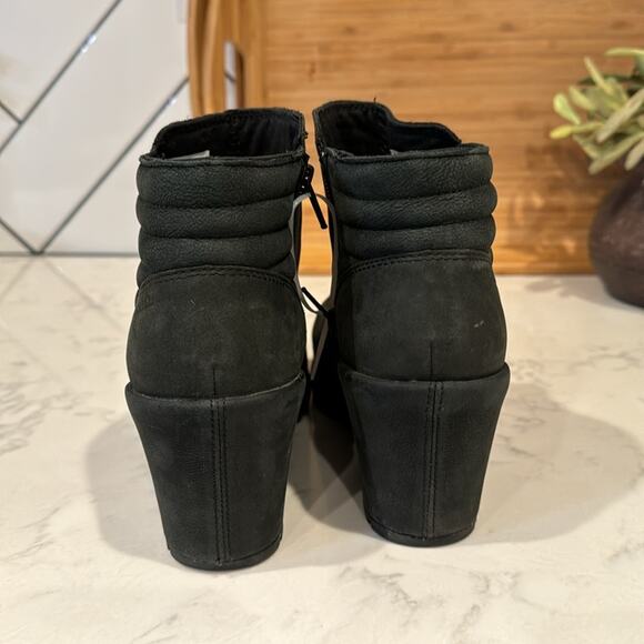 Merrell Tremblant Wedge Bluff Waterpoof Boot Black suede side zip size 9 - Picture 5 of 9